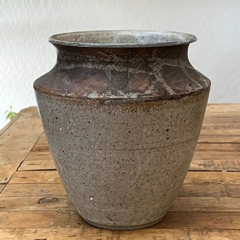 Vintage Handmade Pottery Stoneware Vase 8.5